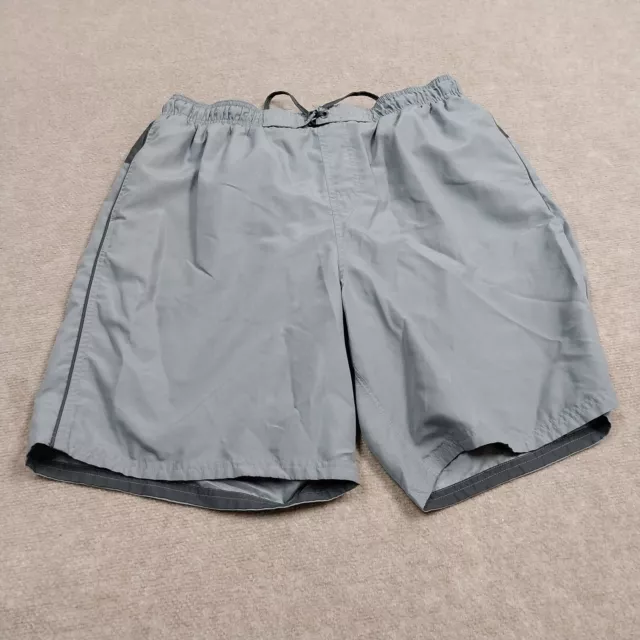 Nike Mens Size XL Gray Elastic Waist Swim Surf Lined Trunks Shorts