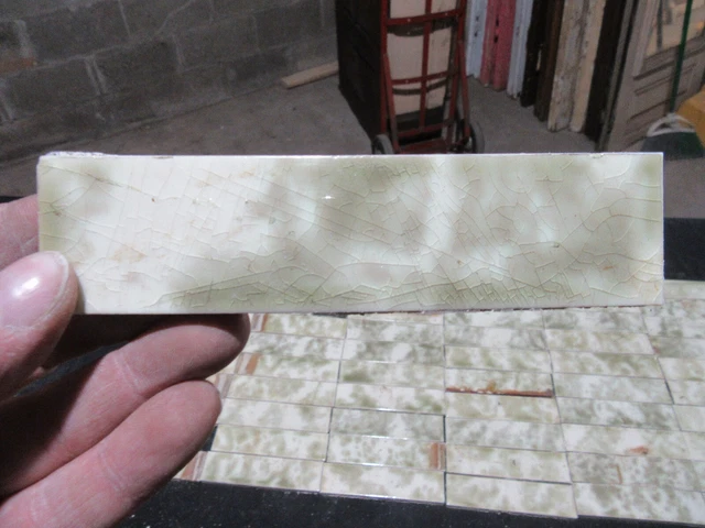 ~ 78 Antique Trent Tiles + Partials ~ 1.5 X 6 ~ Architectural Salvage