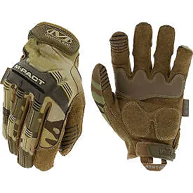 M-Pact Tactical Gloves, Synthetic Leather/D30 Padding, Multicam, Large Mechanix