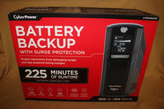 CyberPower LX500GAVR  1500VA / 900W Battery Backup W/Surge Protection - NEW