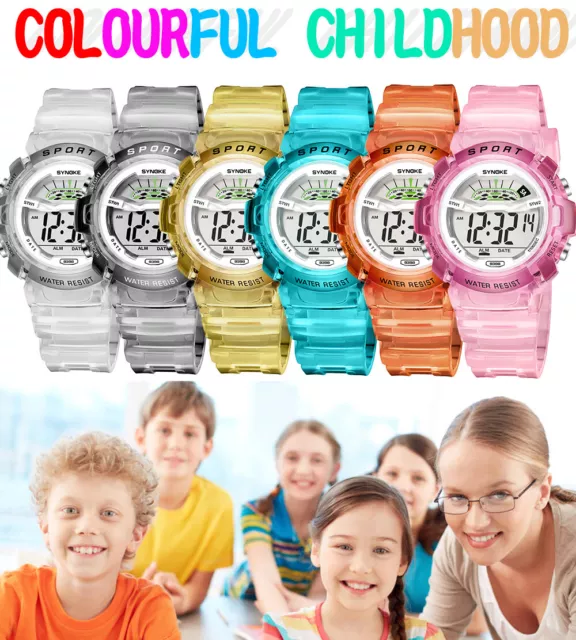 Waterproof Children Watch Boys Girls LED Digital Sports Watches for Kids US SHIP