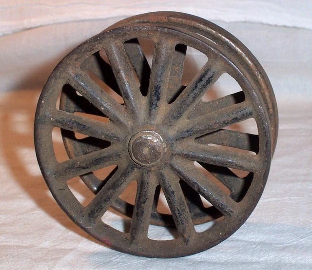 Old antique 4" Double Wheel Hardware for carrying a Sliding Barn or Garage Door 2