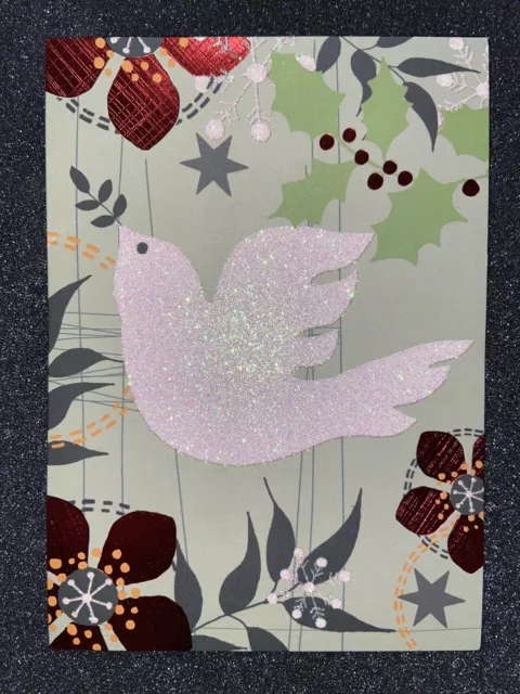 Papyrus Christmas Boxed Greeting Cards - Glittered Turtle Dove 14 Count