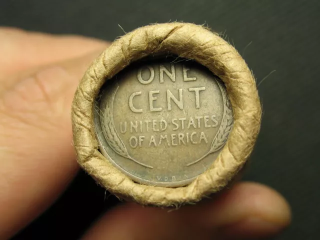 Estate Sale! One Old Lincoln Penny Roll 1909 Vdb /1909-P Wheat Cent End Lot 458L
