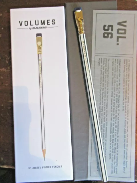 ONE NEW   PALOMINO BLACKWING Pencil Volumes 56 Joe DiMaggio Pinstripe Limited