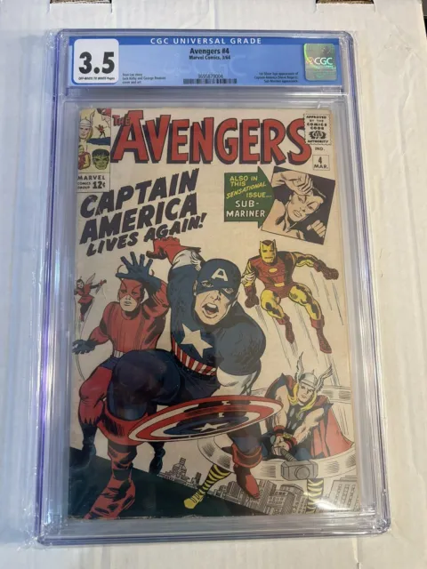 Avengers #4 - CGC 3.5 - 1st Silver Age Captain America/ Bucky (1964)