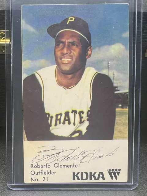1968 KDKA Pittsburgh Pirates Roberto Clemente #21 card