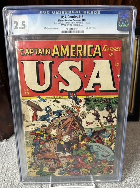 Captain America Feat./ USA Comics / Timely Comics / 1944 / CGC 2.5 / #0239103001