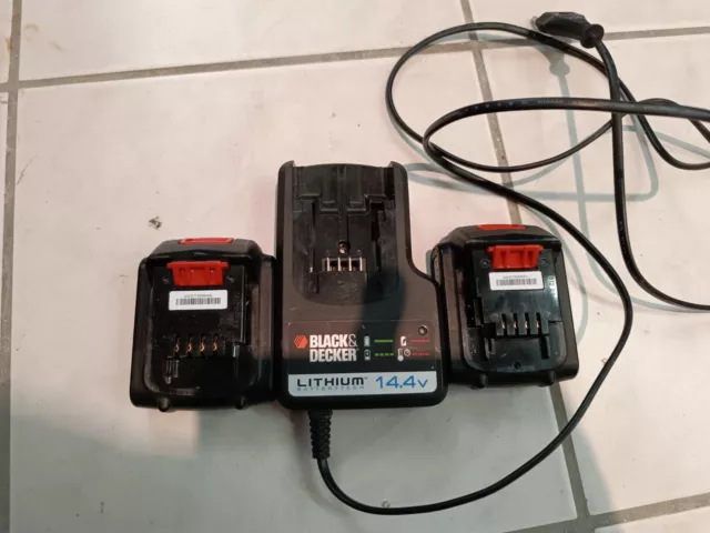 Chargeur De Batterie Black Et Decker Sl1 3Yd 14.4 V + 2 Batteries
