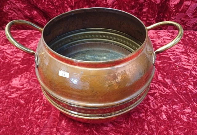 Pot Cuivre Et Laiton Pour Confiture - Ustensile Traditionnel Cuivre