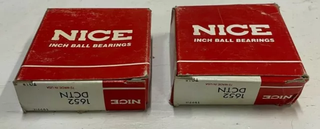 2 NICE Inch Ball Bearings 1652 DCTN Bearings