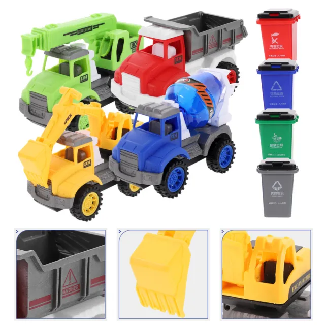 1 Set Friction-powered Car Toys Engineering Vehicle Toy Garbage Classification