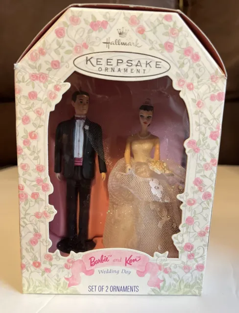 Barbie and Ken Wedding Day Keepsake Ornament by Hallmark 1997; Original Box, New