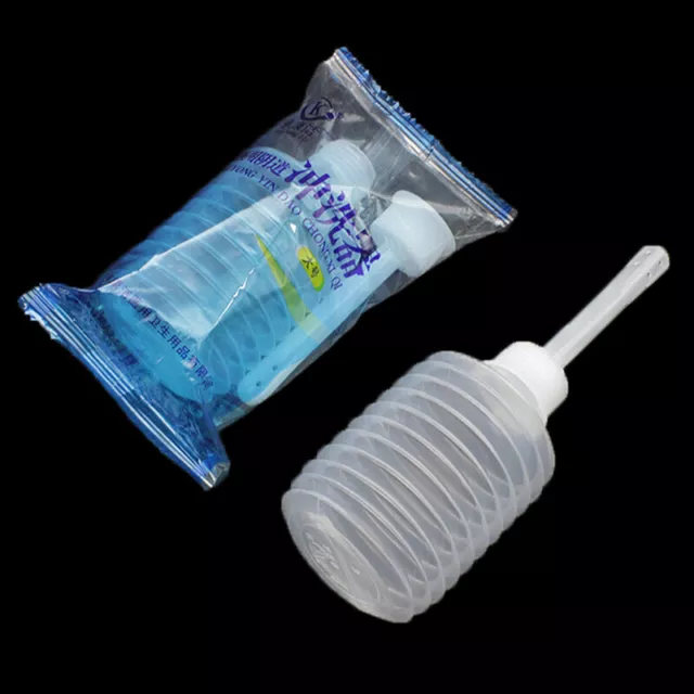 150ML 8Holes Disposable Vaginal Anal Douche Retractable Wash Cleaning Anus Cl_FE