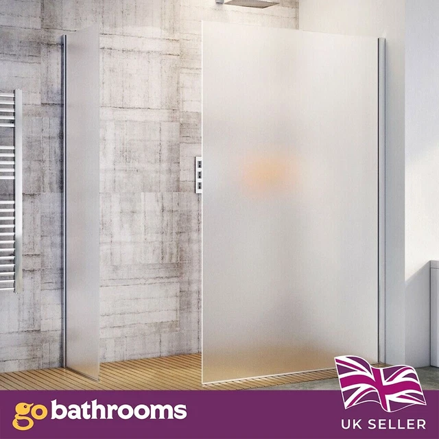 FROSTED 1180MM WALK In Shower Screen Chrome Aluminium Frame Bathroom