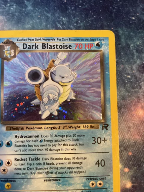 DARK BLASTOISE Holo Pokemon (2000) Team Rocket 3/82 Rare Vintage Card OK 2