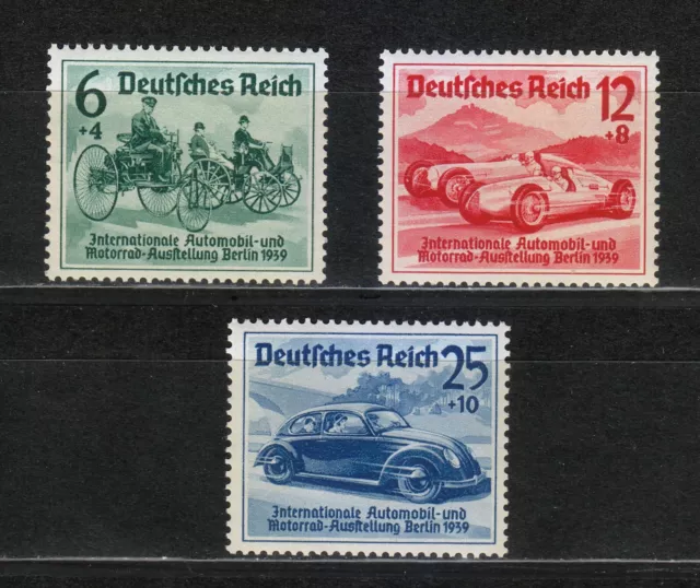Germany 1939 MNH Mi 686-688 Sc B134-B136 Automobile & Motorcycle Exhibition 04**