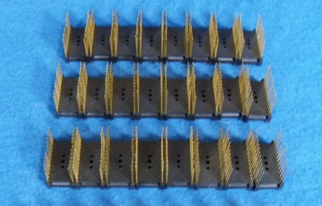 24 Gold Ic Sockets 24 Pin 0.6" Wide 0.1" Centers Wire Wrap Good Or Recycle  Nr!