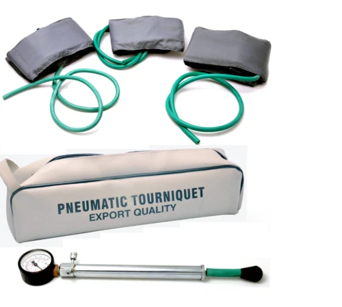 New Model Pneumatic Tourniquet Manual With 3 Cuff and carrying Bag