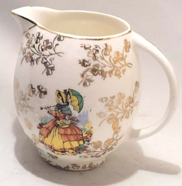 BROCCA LATTE VINTAGE CRINOLINE DONNA & GIARDINO Chintz 1940 crema