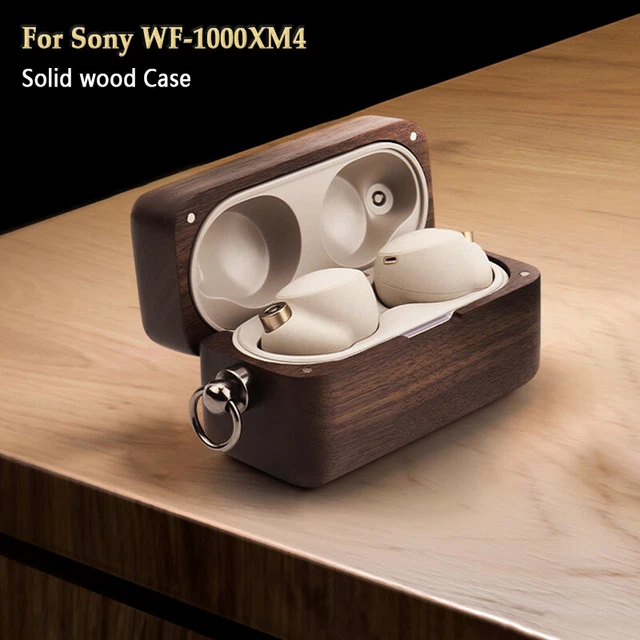 LUXURY SOLID WOOD Case For Sony WF1000XM4 Charging Box Earphones