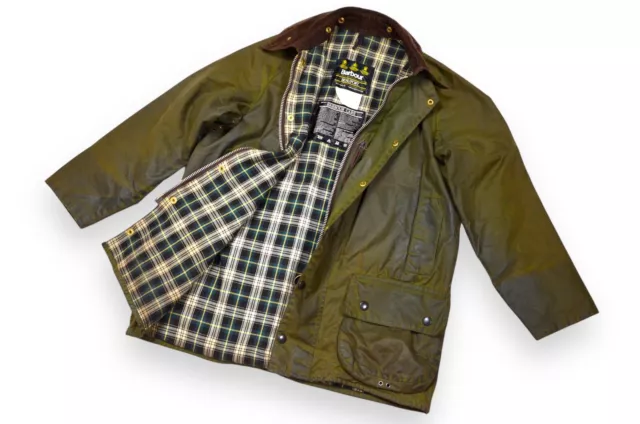 Men's Barbour Beaufort Jacket Wax A150 Vintage Green 88th England Size C40/102cm