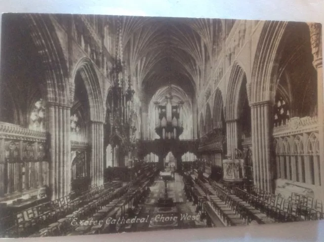 EXETER Cathedral - choir west. Friths Series