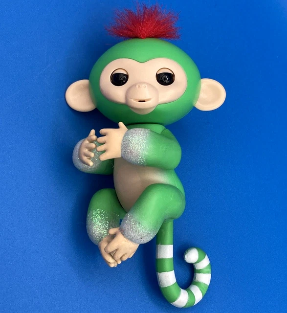 FINGERLINGS GREEN MONKEY W Red Hair Christmas Holiday Edition Jolly MISSING HAT 9.95 PicClick