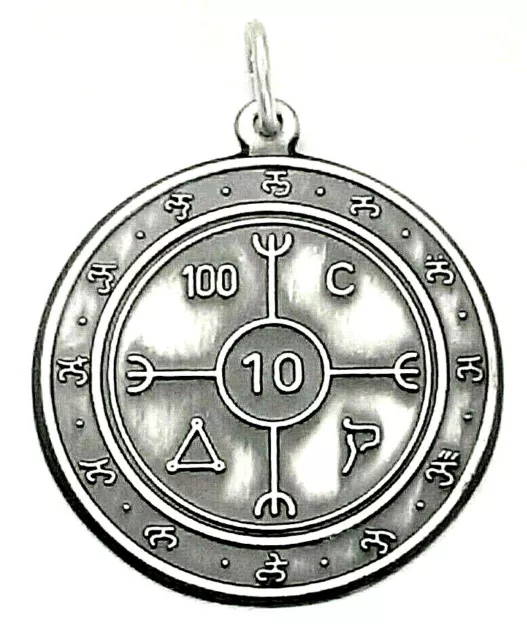 Bannamulett 925 Silber Anhänger 30 mm Ø Talisman Magie-Schutz Amulett Anhänger