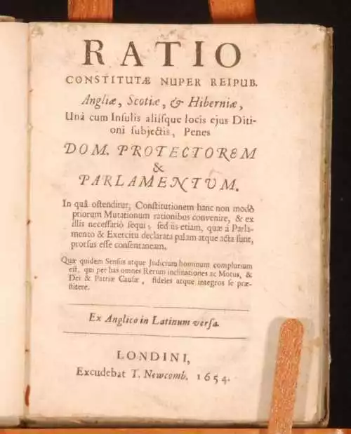 1654 English Commonwealth History scarce