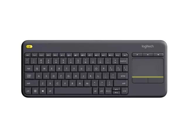 Logitech K400 Plus Wireless Touch TV Keyboard With Easy Media Control and Built-