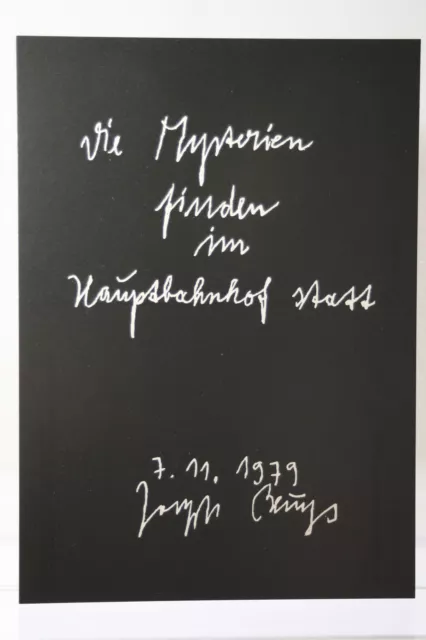 JOSEPH BEUYS:"Mysterien"Originalgrafik,hochwertige Kunst-Postkarte