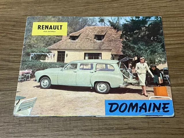 Ancien dépliant Renault Domaine, catalogue, brochure, publicité, prospectus