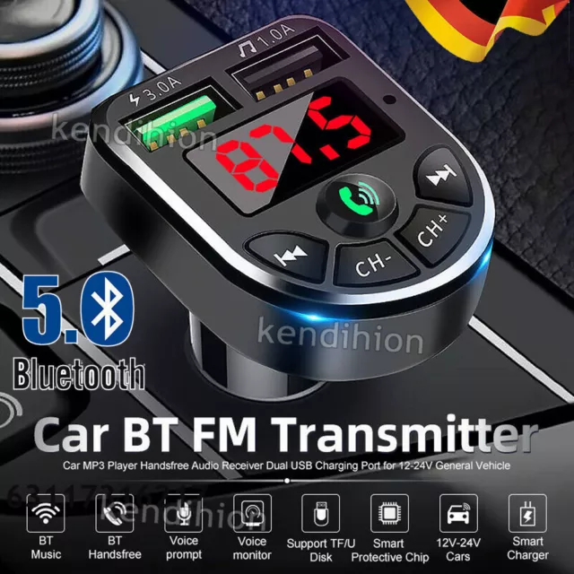 TRASMETTITORE FM BLUETOOTH per Autoradio USB Caricabatterie Auto Adattatore  Mp3 Player SD EUR 14,99 - PicClick IT