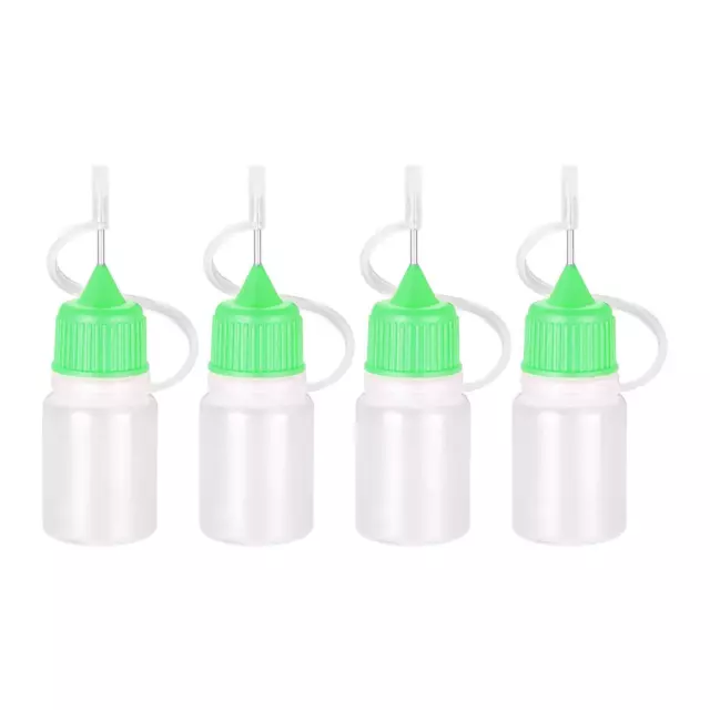 Ago Punta Flacone Precisione Applicatore Plastica 5ml Verde Cappuccio 10pz