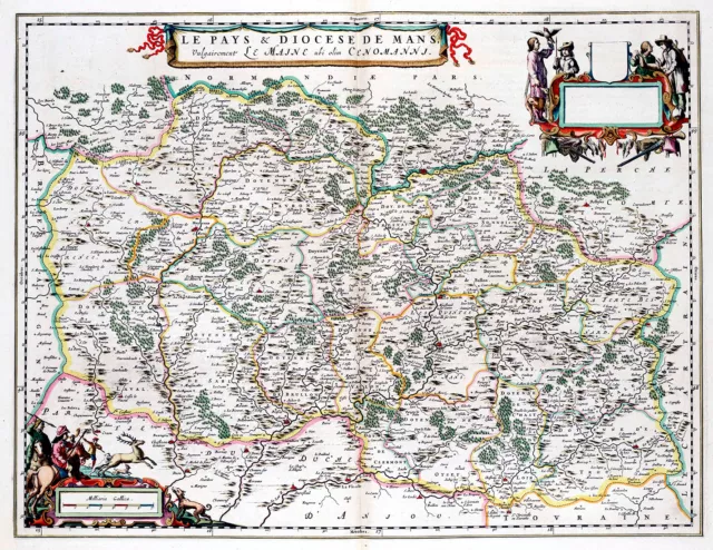 Reproduction carte ancienne - Le Mans 1662