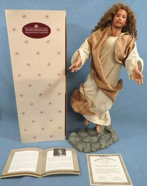 1997 Ashton Drake Porcelain Jesus Doll "Ascension Into Heaven" W/Coa*Box
