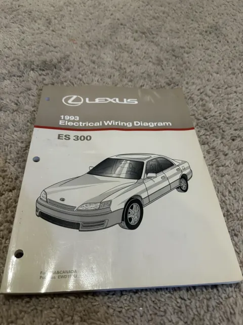 OEM Lexus ES 300 Model 1993 Electrical Wiring Diagram # EWD159U Manual Schematic