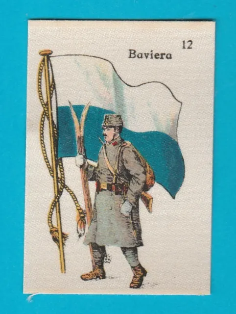 Silk ' Flag With Soldier ' - Bavaria - La Favorita (Canary Islands) - 1915