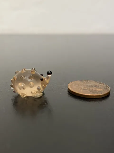 Hand Blown Glass Figurine Collectibles Handmade Miniature Hedgehog Porcupine 1