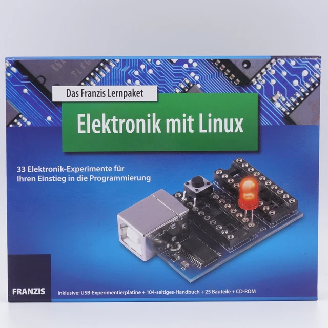 Das Franzis Lernpaket Elektronik mit Linux Vollzählig Gebraucht sehr gut