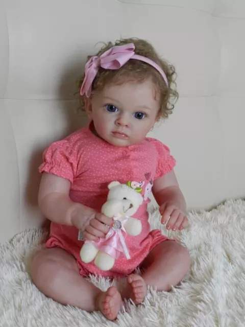 24" Realistic Reborn Dolls Vinyl Silicone Girl Baby Boy Newborn Handmade Gifts