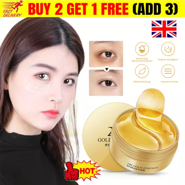 60 PCS Dark Circle Gel Collagen Under Anti-Wrinkle Ageing Eye Patches Pad Mask