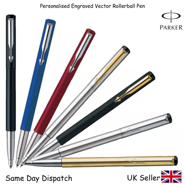 Parker Vector Rollerball Pen ,Black , Blue , Red , Silver, Gold, Matte Black