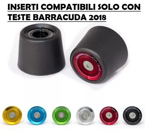 Barracuda Kit Coppia Inserti Ergal Tamponi Paratelaio Pvc Yamaha Mt 10