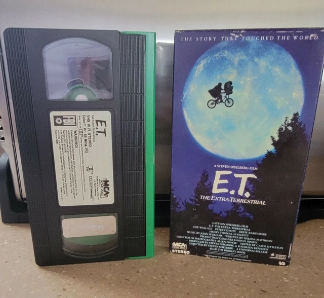 E.T. ET THE Extra Terrestrial VHS 1982 Rare Green and Black Tape Spielberg EUR 170,26 PicClick FR
