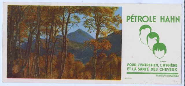 Buvard Publicitaire -Pétrole Hahn -Santé des cheveux - Paysage