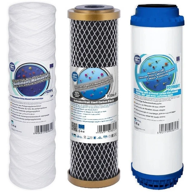 Lafiucy 30 Micron 10 x 2.5 String Wound Sediment Water Filter Cartridge,5 Pack,Whole House