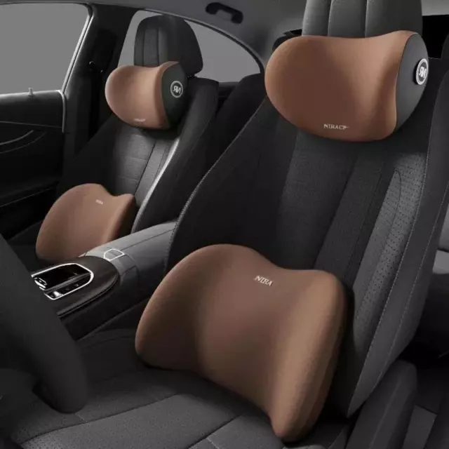 Car Headrest/Lumbar Support Car Neck Pillow Waist Cushion Driver Seat Backrest C