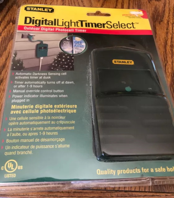 Stanley LightTimer Select Twin 2-Outlet Light-Sensing Countdown Timer